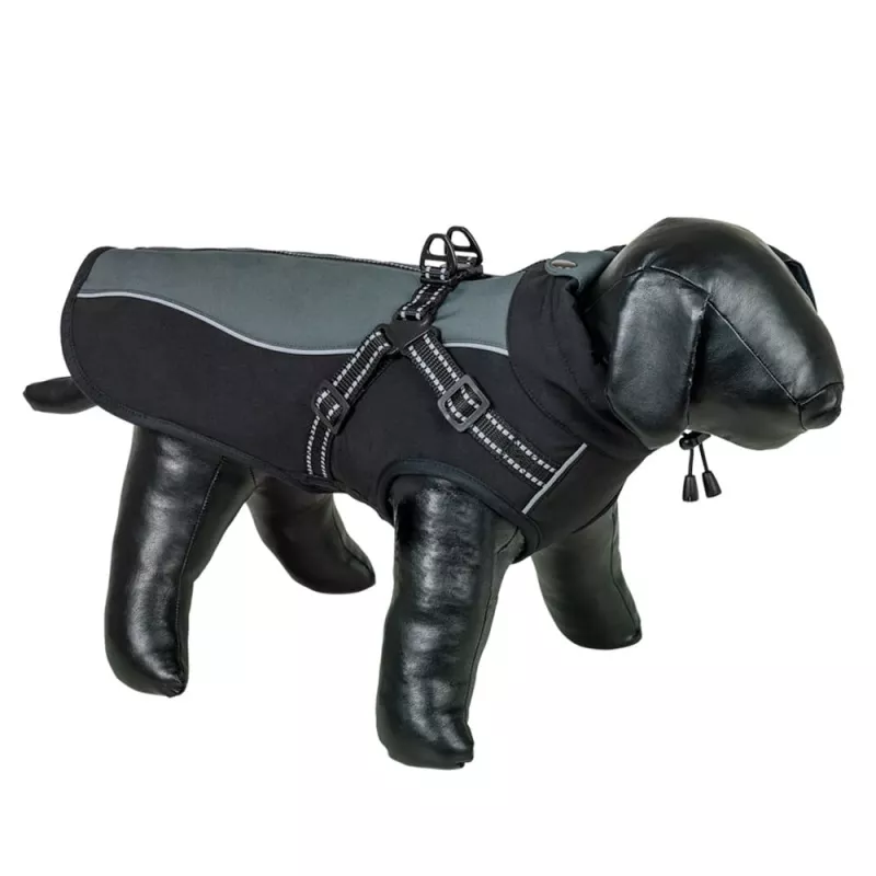 Hundemantel META 2 in 1 20 cm schwarz-grau